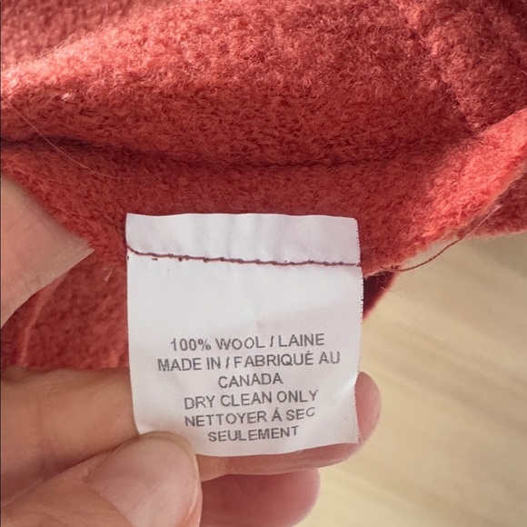 VIVIAN SHYU Boiled Wool Orange Blazer Jacket L - Picture 5 of 5